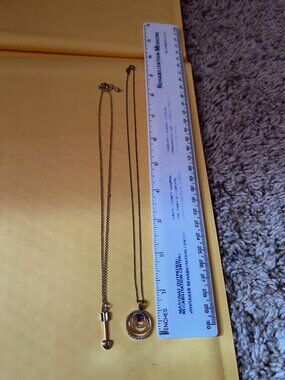 2 gold toned necklaces